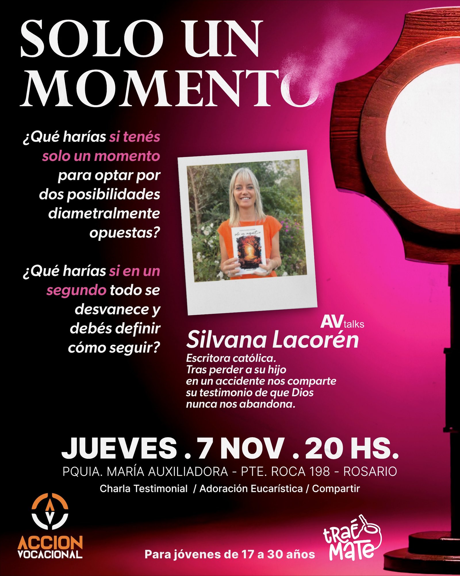 Charla testimonial y presentación del libro